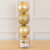Bola de Natal Misto Tubo C/4 Und Dourado C/ Glitter, Fosco e Brilhante 10cm (Florarte)