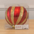 Bola de Natal Decorativa Vermelho e Dourado em PVC - 15cm (Florarte)