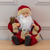 Papai Noel Natal Sentado com Gravetos (Vermelho e Bege) 30cm (FLORARTE)