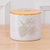 Natal Pote Decorativo C/Tampa Rustic (Branco) 11,1x11,1x9,5cm (Florarte)