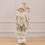 Boneco Pierrot Natal Em Pe C/Musica (Champanhe) 45cm (Florarte)