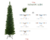 Árvore de Natal Boston Slim 200 Galhos com Base de Metal - Verde - 1,2m (FLORARTE) na internet
