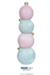 Bola de Natal Decorativa em Resina Rosa e Azul 54x12,5cm (Florarte)
