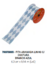 Fita Aramada Linho com Losangos Branco e Azul Claro 6,3cmx9,14m (FLORARTE) - comprar online