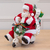 Resina Natal Papai Noel C/Lambreta (Colorido) 22,5cm (Florarte)