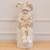 Boneco Pierrot Natal Sentado C/Musica (Champanhe) 42,5cm (Florarte)