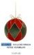 Bola de Natal Decorada Veludo Losangos Verde e Vermelho 10cm (Florarte) - comprar online