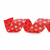 Fita Aramada Natalina Vermelha com Poa Dourado em Glitter 6,3cmx9,14m - comprar online