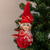 Bola de Natal Fada Pendurar Vermelho e Verde 12,5cm (Florarte)