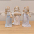 Kit com 3 Anjos Musical em Porcelana 8,5cm