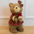 Ursa Natalina Decorativa com Vestido Xadrez 36cm