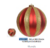 Bola de Natal Decorativa Vermelho e Dourado em PVC - 15cm (Florarte) - comprar online