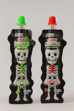 3 Bala Liquida Happy Time Monster Esqueleto sabor morango 20g na internet