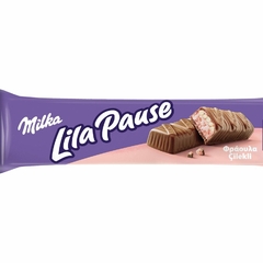 Chocolate Milka Lila Pause Morango Ao Leite Importado 34g na internet