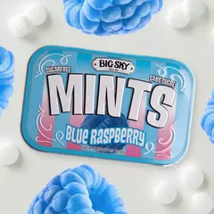 Balas Mints Blue Raspberry Sugar Free Big Sky Lata Metalica na internet