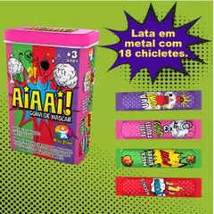 Cx 12 Chiclete Goma De Mascar Aiaai! Com 18 Chicle Kid Zone - loja online