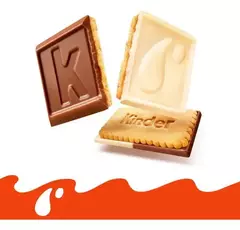Cx 12 Biscoitos Kinder Duo Chocolate Ao Leite E Branco 150 G - Casas dos Doces Candy House