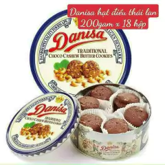 Biscoito Choco Cashew Danisa Tradicional Butter Cookies 200g - Casas dos Doces Candy House