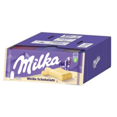 CX 22 MILKA WEISSE WHITE SCHOKOLADE- CHOCOLATE BRANCO 100G - comprar online