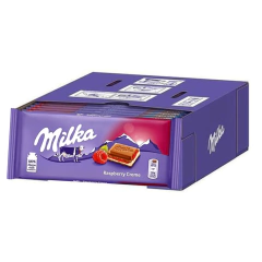 CX 22 CHOCOLATES IMPORTADOS POLÔNIA - MILKA - RASPBERRY CREME 100G - comprar online