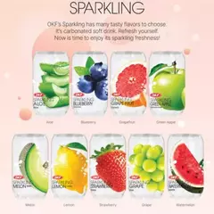Agua Saborizada Sparkling Sabor Green Apple Maça Verde Okf Coreia na internet