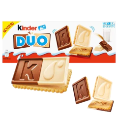 Biscoitos Kinder Duo Chocolate Ao Leite E Branco 150 G