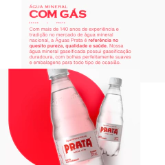 Agua Mineral Com Gás Prata Garrafa 510ml Pack C/12 Un - comprar online