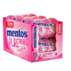 6 Chiclete Mentos Pure Fresh Big Garrafa 46p Tutti Fresh 92g