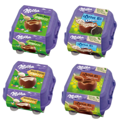 Kit 4 Sabores Milka Loffel Ei Ovos De Chocolate Com Recheios - comprar online