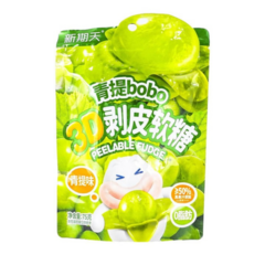 Bala De Goma Descascavel Chinesa Sabor Uva Verde 75g - comprar online