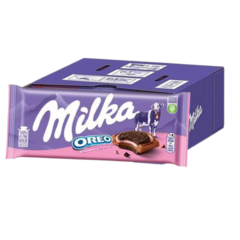 Cx 16 Milka Oreo Sandwich strawberry - morango com bolachas oreo Importado - comprar online