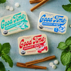 Lata Bala Canadense Organic Mints Good Time Cinnamon canela - Casas dos Doces Candy House