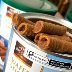 Canudo Wafer Sticks Dark Com Recheio Chocolate Amargo 400g na internet