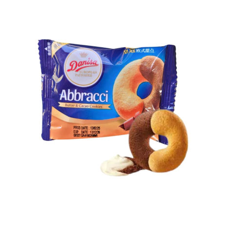 1 Unidade Biscoito Amanteigado Danisa Abbracci Leite E Choco - comprar online