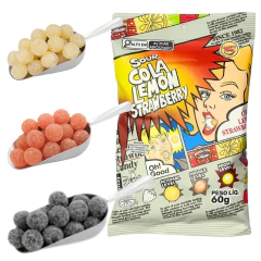 Bala Super Azeda Sour Mix 3 Sabor Sortidos Happy Time 60g
