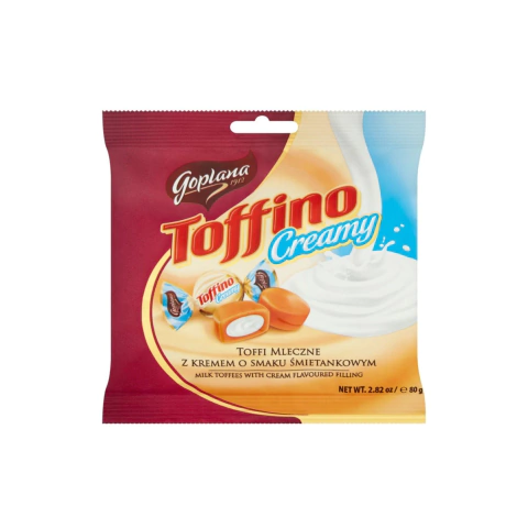 Bala De Caramelo Recheado Toffino Creamy Leite Polonia 80g