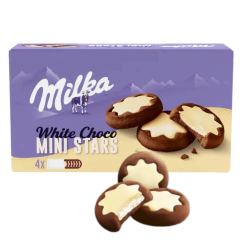Biscoito Recheado Milka Mini Stars White Choco 150g - comprar online
