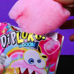 Cx 12 Algodao Doce Diploko Booom Explode Na Boca Morango - Casas dos Doces Candy House