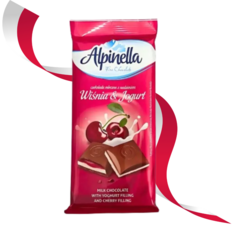 Chocolate Europeu Alpinella Cherry &Yoghurt Importado Polonia 100g