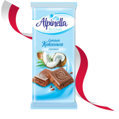 Chocolate Europeu Alpinella Coconut Importado Polonia 100g