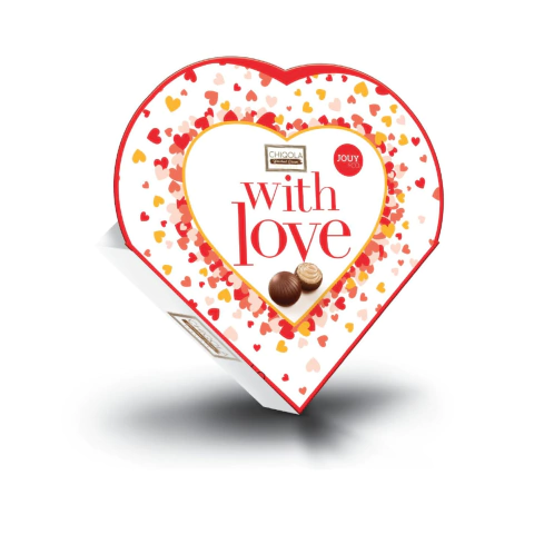 Caixa With Love Coraçao Bombom Jouy&co Chiqola Hazelnut 110g - comprar online