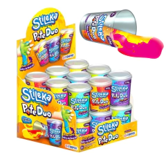 18 Pote Geleia Slime Toy Duo - Duas Cores Stileka 120g