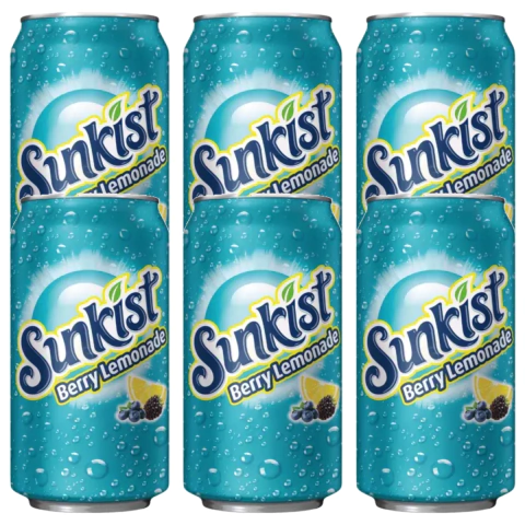6 Refrigerante Lata Sunkist Berry Lemonade Importado 355ml - comprar online