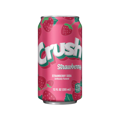 Refrigerante Classico Crush Strawberry Soda 355ml Morango