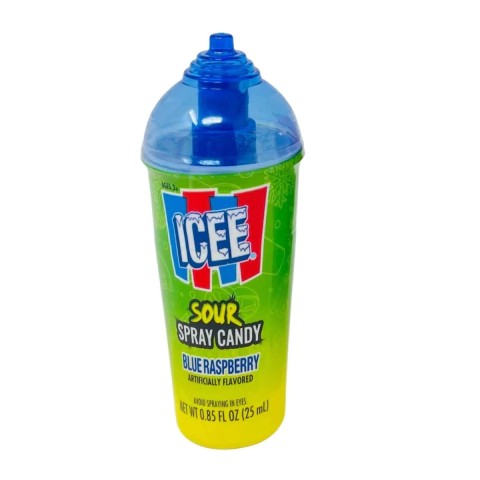 Bala Liquida Spray Icee Sour Candy Blue Raspberry Importado