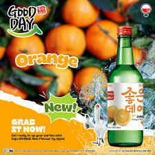 Soju Laranja Bebida Destilada Coréia Good Day 12,5% - 360ml - comprar online
