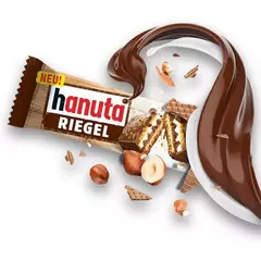 Cx 14 Hanuta Riegel - Wafer Recheado Chocolate Avelã e creme de Leite - 34,5g - loja online
