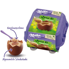 Milka Loffel Ei Ovos De Chocolate Com Recheio Haselnusse - comprar online
