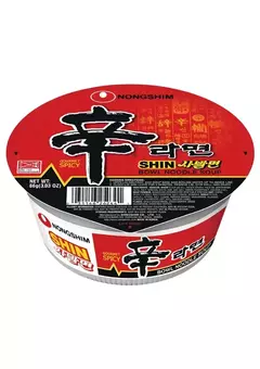 Lamen Coreano Shin Ramyun Picante Carne E Legumes Copo - 86g na internet
