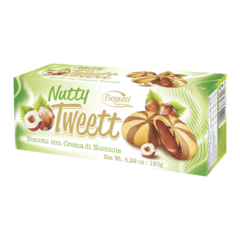 Biscoito Nutty Tweett Crunchy Cookies Hazelnut Cream 150g na internet